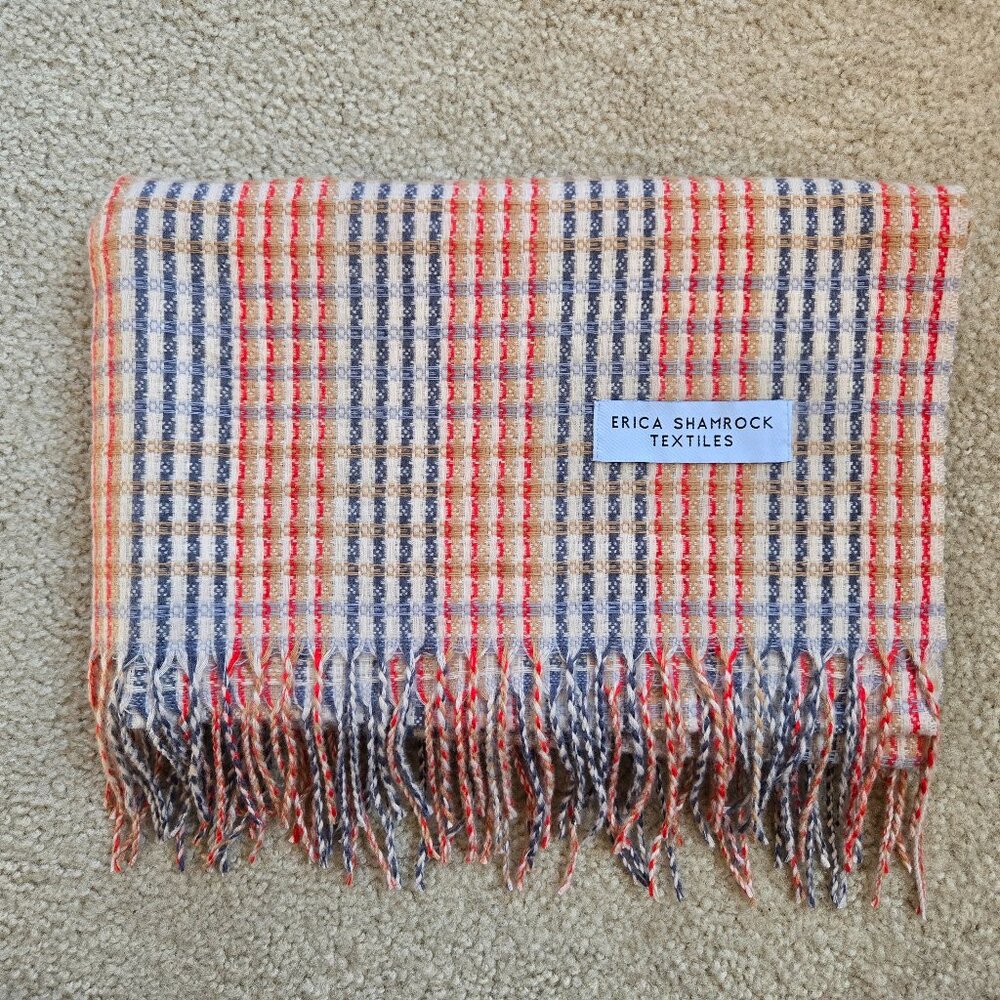 NWOT Colorful Textured Fringe Scarf Erika Shamrock Textiles
